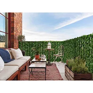 Decoração de Jardim com Folhagem Artificial de Hera Verde - 2 Metros - Único