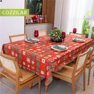 Toalha de Mesa Importada Natalina Luxo Retangular 2,10m x 1,50m - Modelo 9