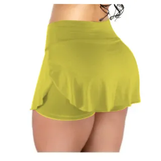 Saia Fitness Casual para Malhar na Academia - Treino de Caminhada - Verde Limão