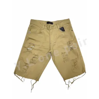 Bem TOP Bermuda Decido Rascada Sarja Branca - Branco Rascada