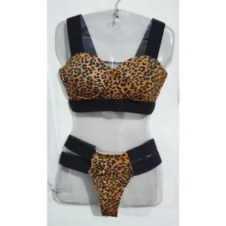 Tendência Blogueira: Biquíni Feminino Neon com Elástico - Onca (Elastic Amarelo/Laranja)