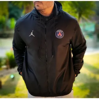 Forro no Capuz Jaqueta Masculina Impermeável - JAQUETA Selecção Preta