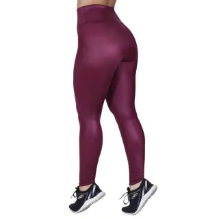 Legging Cintura Alta Brilho Molhado Couro Lycra - Azul Marinho