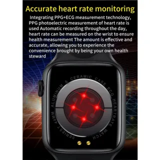 Smartwatch Pro MAX IWO 14 Series 7 T900 - Monitor de Frequência Cardíaca, Bluetooth Chamadas - Homens e Mulheres - Azul