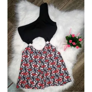 Macaquinho fitness academia curto com bojo alça única argola - Estampa 05