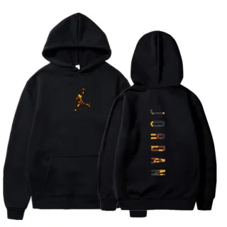 Jaqueta de Inverno Unisex Camisola Carta Canguru - Azul