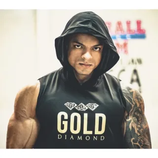 Capuz Gold Diamond - Regata Masculina - PRETA CAVADA SEM CAPUZ