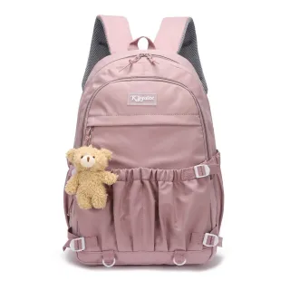 Grande Mochila Passeio Faculdade + Pingente Ursinho (3137) - Azul ❄️