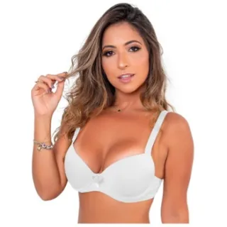 Soutian Lingerie - Sutiã com Bojo Básico e Aro, Alças Reforçadas - Vermelho