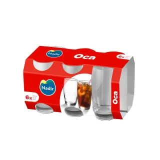 Oca Nadir Figueiredo - Jogo de Copos de Vidro com 6 peças 300ml - Único