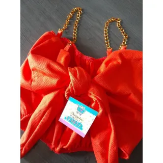 Blusa Cropped com corrente - Promoção diversas cores - Rose cetim1