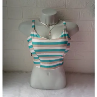 Blusa Cropped Feminina com Tiras nas Costas e Alcinha - Blogueirinha - Verde água