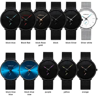 Relógio Masculino Esportivo Marca de Luxo Casual CRRJU Quartzo 2150 - black rose gold