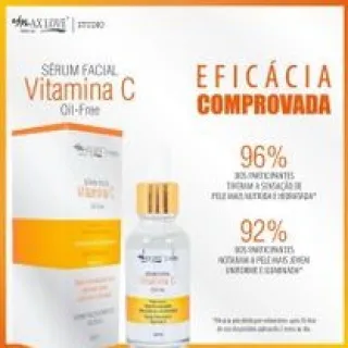 Max Love Sérum Facial Vitamina C - Ação Potente Antioxidante - Único