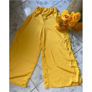 Cores e estampas - Saída de praia México (estilo calça pantalona) - Preto