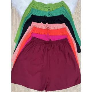 Bermuda Estampada Plus Size G1-G2-G3 Viscose - Kit com 3 Shorts Femininos - 3 Estampas variadas