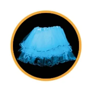 Fantasia Carnaval Saia Colorida Adulto Babado Tule 35 Cm - Pink