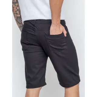 Preço barato bermudas masculinas em jeans sarja com elastano - escuro rasgada