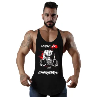 Cavada masculina regata: estampas treino academia e outras - Cruz Preta