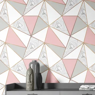 Auto Colante Mármore Rose Gold Zara Papel De Parede 1,50M - Único