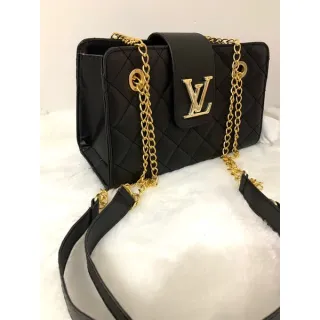 Bolsa Transversal Feminina LV Preto/Branco - Branca