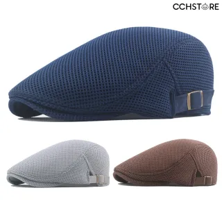 Boina Clássica Italiana Masculina de Poliéster Boné - Cinza Claro