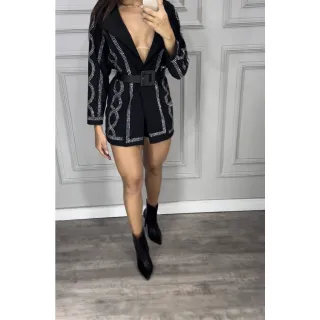 Promoção Riachuelo: Conjunto Short Blazer Qualidade Blogueiras - Preto
