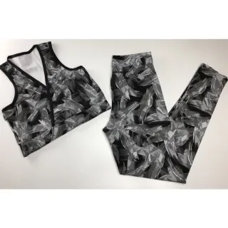 Conjunto de malhar fitness: calça legging e top cropped suplex - Estampa (DC) 13