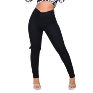 Promoção Moda: Calça Jeans Feminina Cós Alto Levanta Bumbum - Azul Claro