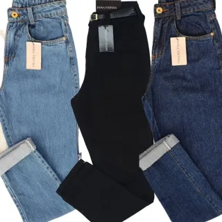 Cintura Super Alta Mom Jeans Feminina - Calça Mom