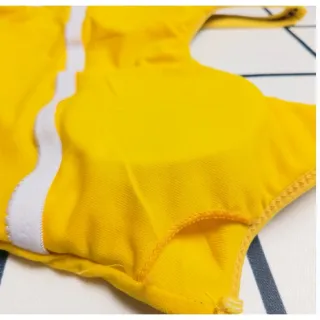 Body feminino para praia e verão - Maiô de uma peça - Amarelo