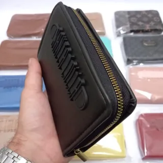 Carteira feminina tamanho médio em zíper com porta cartões, documentos, cédulas e moedas - Cores variadas - SL verde Tiffany