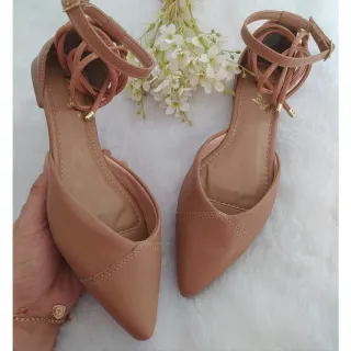 Sapatilha Confort Feminina Nude Rosa Preto Dourado 2 em 1