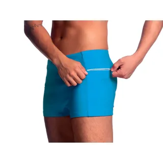 Boxer Masculina Sunga Com Bolso - Moda Praia Box Sungão Bermuda Short - Rosa Coral