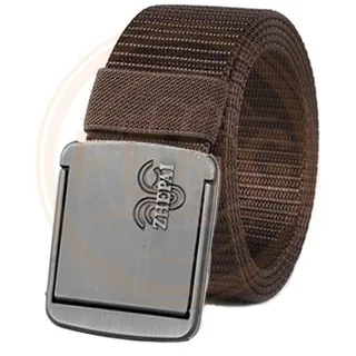 Cinto de Nylon Masculino com Fivela de Ferro Largo - N-2 Dourado