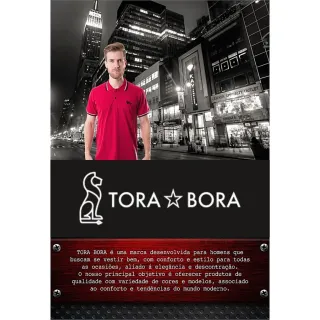Camiseta Algodão Bege Tora Bora Gola Polo Bolso Waterloo 1 - Bege