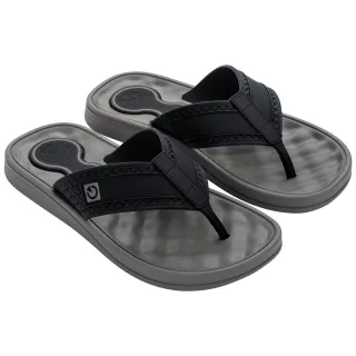 Confortável Chinelo Masculino Cartago Egeu ll com Massageador - Cinza/Preto