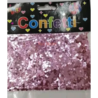 Confetes Metalizados 15g Para Decoração de Festas Bexiga Topo de Bolo Carnaval - Pink - P