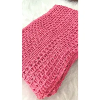 Tricot Manga Longa Saida de Praia - Azul