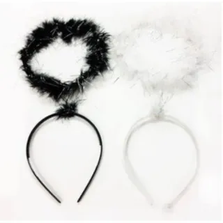 Tiara Cosplay Anjo Aureola Arco Festa Fantasia Carnaval - Branco