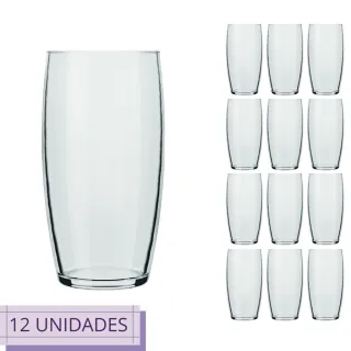 Copos Chiques Jogo de 12 Vidro Oca Drinks Mesa Posta 300ml - Único