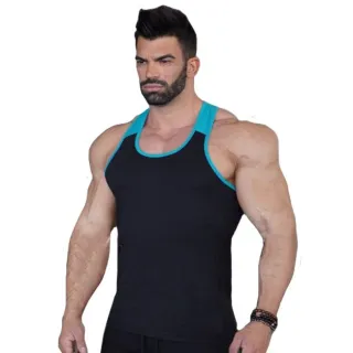 Malha Treino Fitness Regata Nadador Masculina - Branco