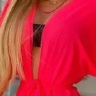 Vestido Longo Manga Longa Neon para Piscina e Praia - LARANJA NOEN