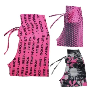 Suplex Cordão Shortinho meia coxa para academia - estampa neutra