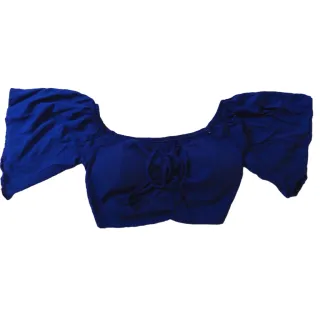 Tamanho Único Cropped Ciganinha em Viscose com Bojo - Laranja