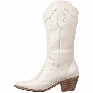 Botas Texanas Femininas GiGiL - Cano Baixo, Salto Médio - Preto