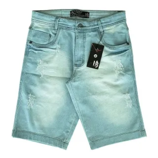 Aproveite o Desconto: Kit 5 Bermuda Jeans Masculino de Qualidade com Lycra - 16