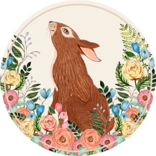 Jogo Americano Decoração Estampado Páscoa Sousplat 35cm - Coelho Bambi