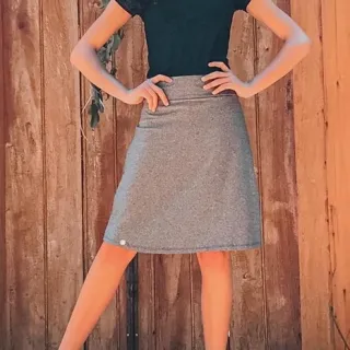 Cinza Mescla Saia Shorts Fitness Evangélica - GG