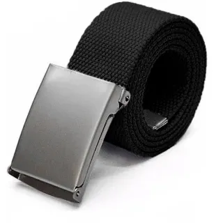 Cinto Tático Militar Masculino Preto Fivela Aço Lona Ref:142